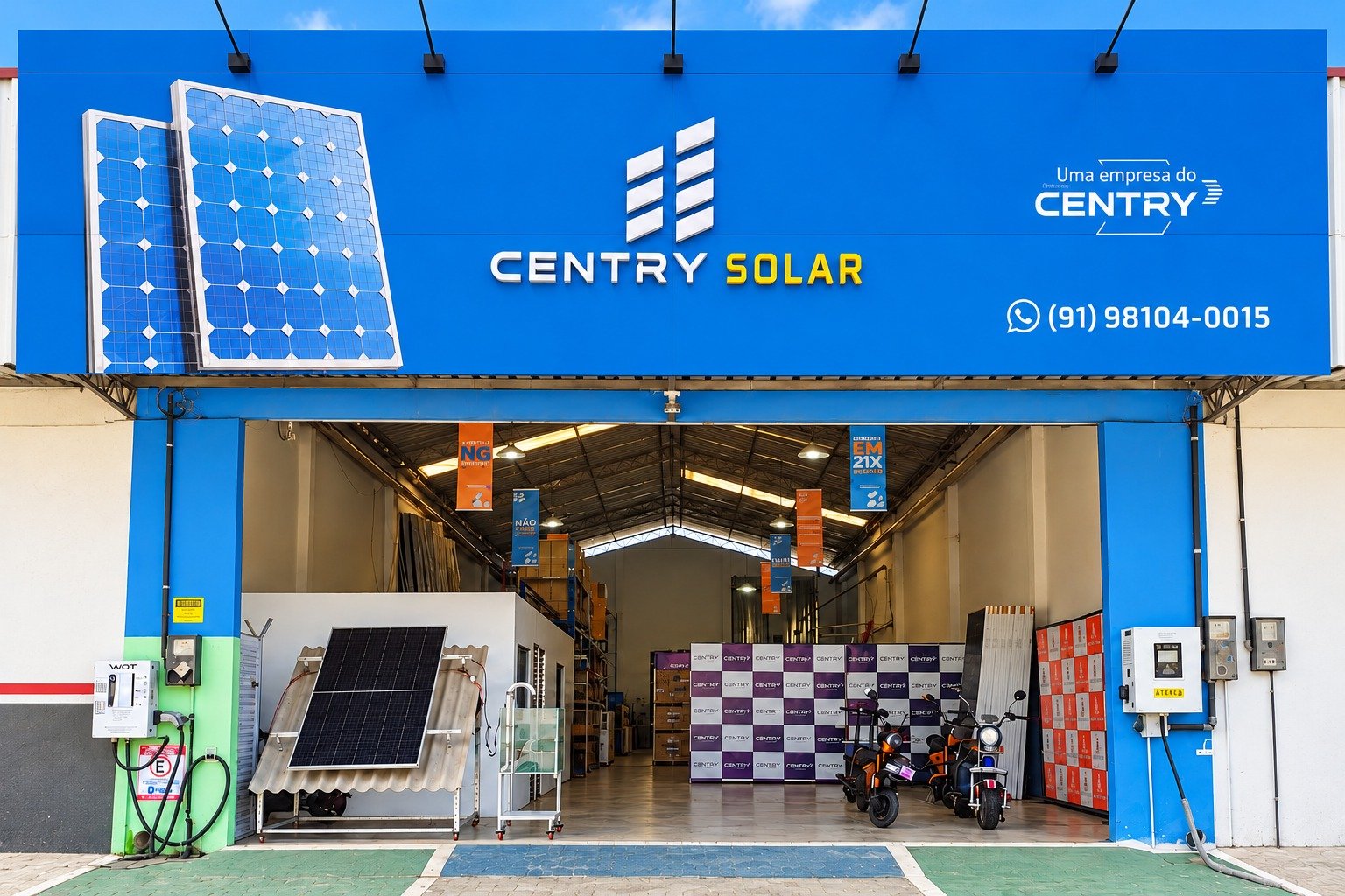 Fachada da loja Centry Solar em Castanhal, Pará