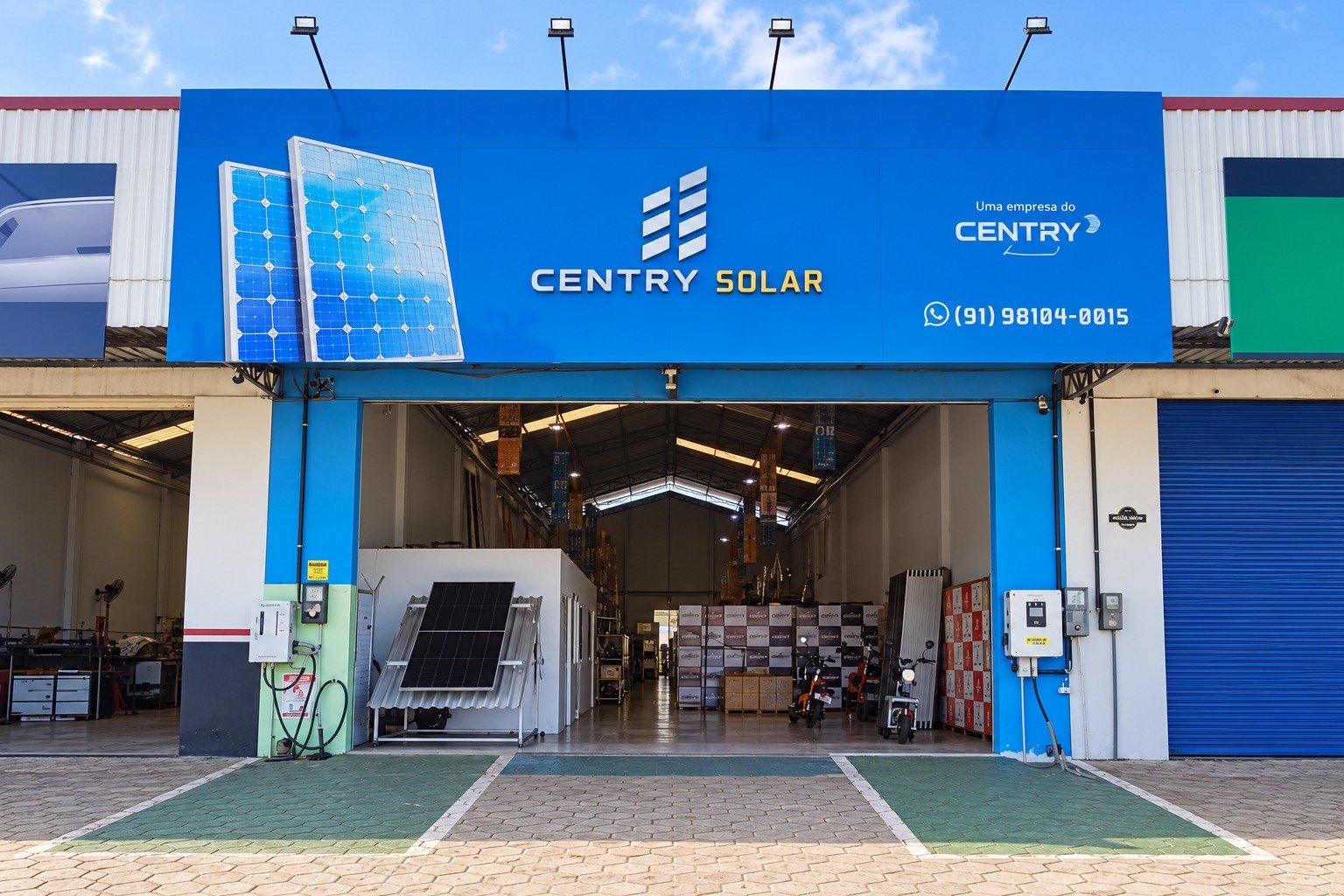 Vista externa da unidade Centry Solar em Castanhal